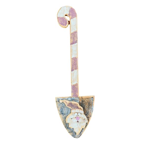 Vintage Folk Art Primitive Style Handpainted Wooden Santa Wall Decor-30.5”H - Picture 5 of 7